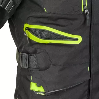 Męska kurtka motocyklowa W-TEC Ventura - Czarny-fluo żółty