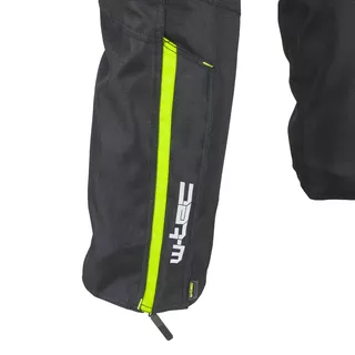 Męskie spodnie motocyklowe W-TEC Spirital - Czarny-fluo żółty