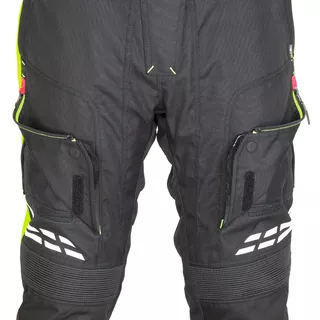 Damskie spodnie motocyklowe W-TEC Spirital Lady - Czarny-fluo żółty