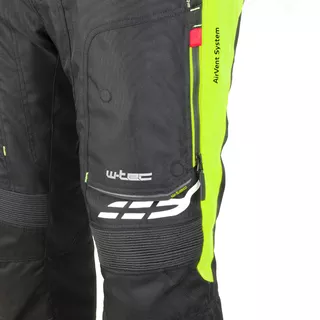 Damskie spodnie motocyklowe W-TEC Spirital Lady - Czarny-fluo żółty