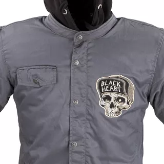 Męska kurtka motocyklowa W-TEC Black Heart Garage Built Jacket - Ciemny szary