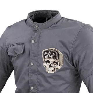 Męska kurtka motocyklowa W-TEC Black Heart Garage Built Jacket - Ciemny szary