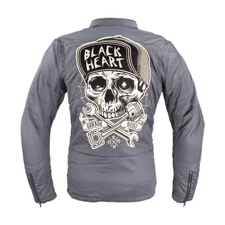 Męska kurtka motocyklowa W-TEC Black Heart Garage Built Jacket - Ciemny szary