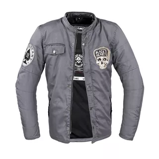 Męska kurtka motocyklowa W-TEC Black Heart Garage Built Jacket - Ciemny szary
