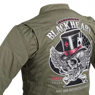 Męska kurtka motocyklowa z aramidem W-TEC Black Heart Hat Skull Jacket - Hat Skull