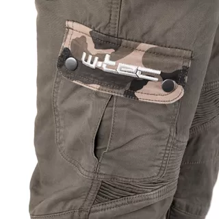 Męskie spodnie motocyklowe W-TEC Shoota - Oliwkowa zieleń