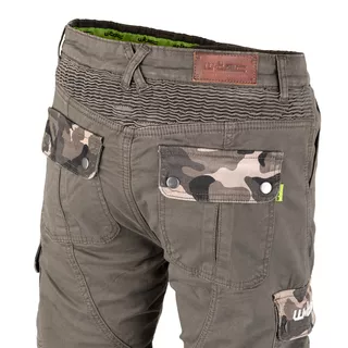 Męskie spodnie motocyklowe W-TEC Shoota - Oliwkowa zieleń