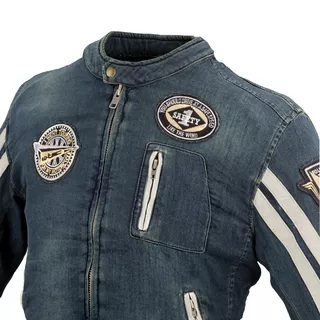 Męska kurtka motocyklowa jeans W-TEC Wildone - Niebieski