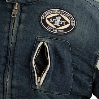 Męska kurtka motocyklowa jeans W-TEC Wildone - Niebieski
