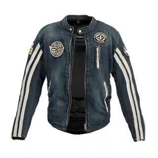 Męska kurtka motocyklowa jeans W-TEC Wildone - Niebieski