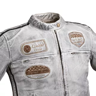 Damska skórzana kurtka motocyklowa W-TEC Sheawen Lady White New - Biały