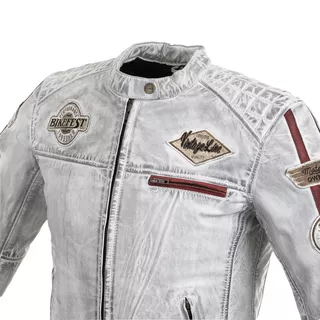 Damska skórzana kurtka motocyklowa W-TEC Sheawen Lady White - Biały