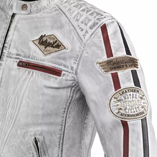 Damska skórzana kurtka motocyklowa W-TEC Sheawen Lady White - Biały