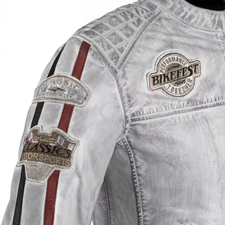Damska skórzana kurtka motocyklowa W-TEC Sheawen Lady White - Biały