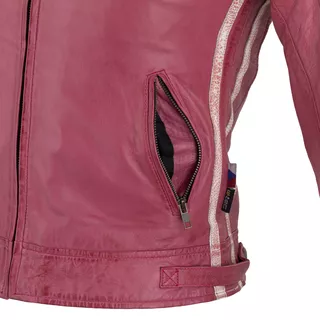Damska skórzana kurtka motocyklowa W-TEC Sheawen Lady Pink - Różowy