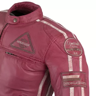 Damska skórzana kurtka motocyklowa W-TEC Sheawen Lady Pink - Różowy