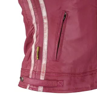 Damska skórzana kurtka motocyklowa W-TEC Sheawen Lady Pink - Różowy