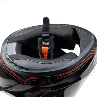 Kask motocyklowy zamknięty z blendą W-TEC Yorkroad Fusion - Czarny Szary Czerwony Błyszczący