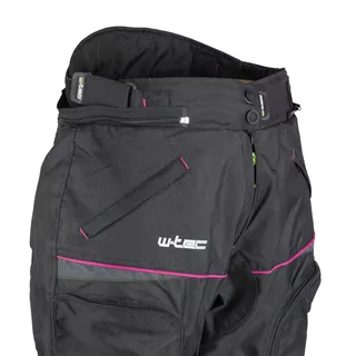 Damskie spodnie motocyklowe W-TEC Propant Lady - Czarno-różowy