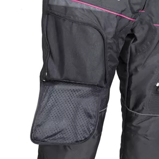 Damskie spodnie motocyklowe W-TEC Propant Lady - Czarno-różowy