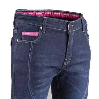 Damskie jeansy motocyklowe W-TEC Rafael - Niebieski
