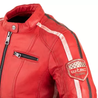 Damska skórzana kurtka motocyklowa W-TEC Umana - Czerwony
