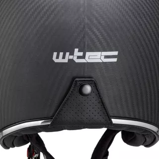 Kask motocyklowy choppera daszek W-TEC Vacabro SWBH włókno węglowe - Matowy węgiel czysty