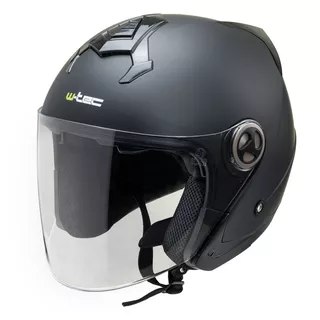 Kask motocyklowy otwarty z blendą W-TEC YM-623 - Matowy brązowo-czarny - Matowy Czarny