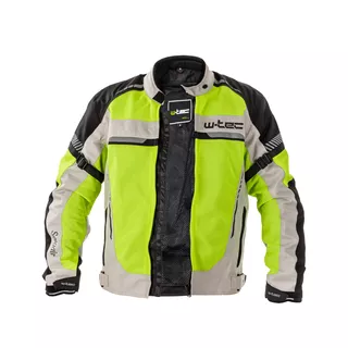 Męska kurtka motocyklowa letnia W-TEC Saigair - Fluo Yellow-Black