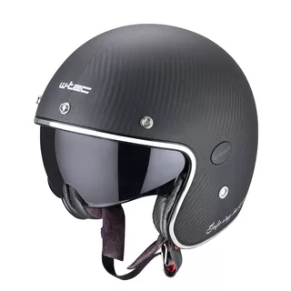 Kask motocyklowy choppera daszek W-TEC Vacabro SWBH włókno węglowe - Matowy węgiel czysty