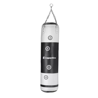 Worek bokserski treningowy inSPORTline Robkin 35x120cm / 33kg - Czarno-biały
