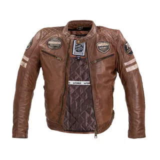 Męska skórzana kurtka motocyklowa W-TEC Milano - Czarny