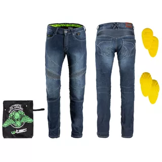 Męskie spodnie jeansy motocyklowe W-TEC Oliver - Niebieski - Niebieski