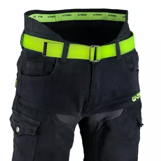 Męskie dżinsy motocyklowe W-TEC Aredator - Czarny