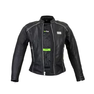 Damska skórzana kurtka motocyklowa W-TEC Hagora - Matt.czarny