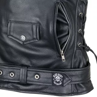 Skórzana kurtka motocyklowe W-TEC Black Heart Perfectis - OUTLET - Czarny