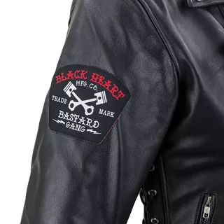 Skórzana kurtka motocyklowe W-TEC Black Heart Perfectis - OUTLET - Czarny