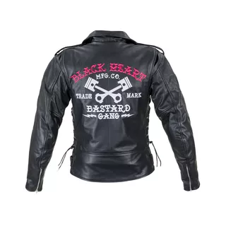 Skórzana kurtka motocyklowe W-TEC Black Heart Perfectis - OUTLET - Czarny