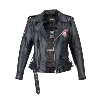 Skórzana kurtka motocyklowe W-TEC Black Heart Perfectis - OUTLET - Czarny