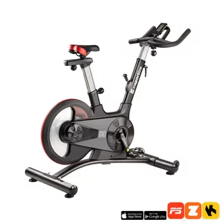 Rower spinningowy inSPORTline Drakkaris ∙ koło zamachowe 18 kg ∙ nośność 130 kg ∙ cichy napęd pasowy ∙ 8 poziomów oporu ∙ kółka transportowe