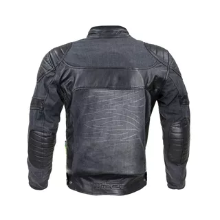Skórzano-dżinsowa kurtka motocyklowa W-TEC Metalgy - Czarny