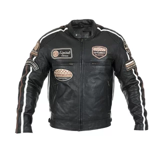 Męska skórzana kurtka motocyklowa W-TEC Sheawen Black