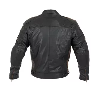 Męska skórzana kurtka motocyklowa W-TEC Sheawen Black - Czarny