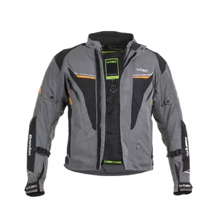 Męska kurtka motocyklowa W-TEC Brandon - Czarny-fluo żółty