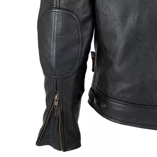 Męska skórzana kurtka motocyklowa W-TEC Sheawen Black - Czarny