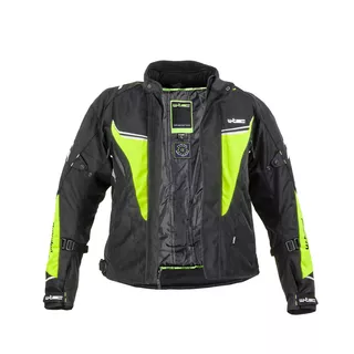 Męska kurtka motocyklowa W-TEC Brandon - Czarny-fluo żółty