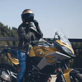 Damska skórzana kurtka motocyklowa W-TEC Hagora - Matt.czarny