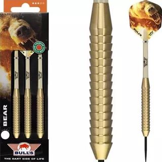 Lotki do darta Bull's Bear Brass Steel 3 sztuki - radełkowany mosiądz
