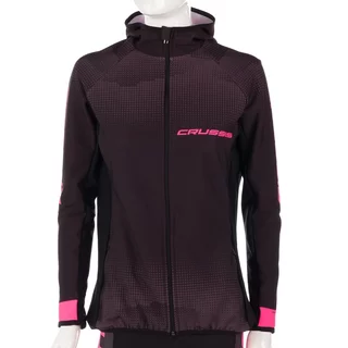 Damska bluzka sportowa rowerowa CRUSSIS CSW-099 - Czarno-różowy