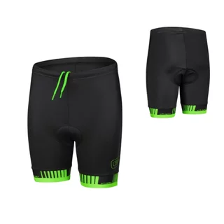 Dziecięce spodenki rowerowe Etape Junior 2.0 ∙ kompresyjne ∙ fibra pro ∙ anatomiczna wkładka soft ∙ elastyczny pas - černá/zelená